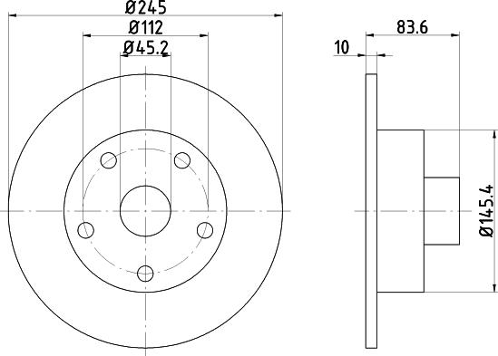 HELLA 8DD 355 124-721 - Тормозной диск autosila-amz.com