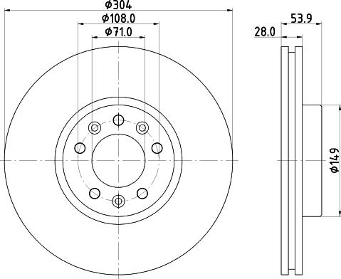 HELLA 8DD 355 125-411 - Тормозной диск autosila-amz.com