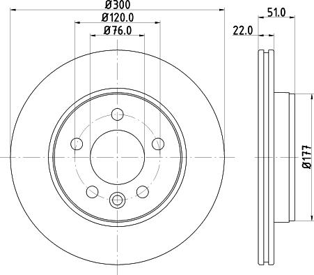 HELLA 8DD 355 125-571 - Тормозной диск autosila-amz.com