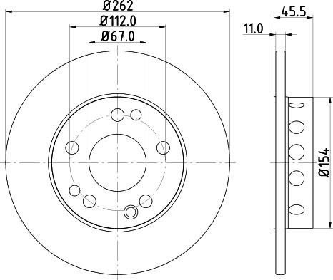 HELLA 8DD 355 125-671 - Тормозной диск autosila-amz.com