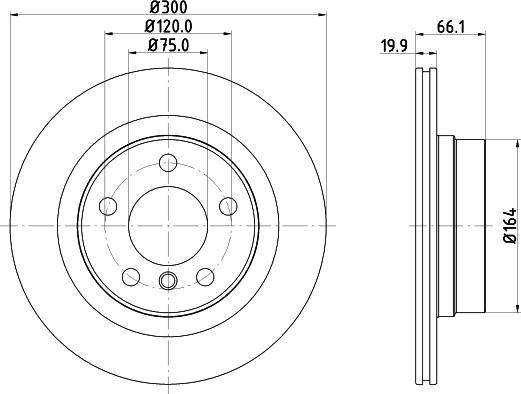 HELLA 8DD 355 120-972 - Тормозной диск autosila-amz.com