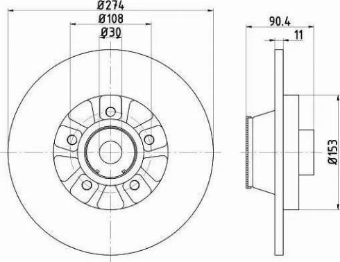 HELLA 8DD 355 120-571 - Тормозной диск autosila-amz.com