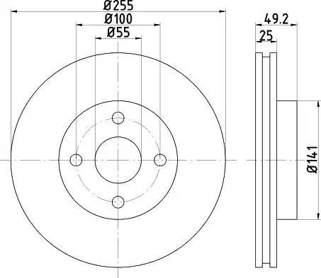 HELLA 8DD 355 120-261 - Тормозной диск autosila-amz.com