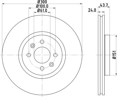 HELLA 8DD 355 128-551 - Тормозной диск autosila-amz.com