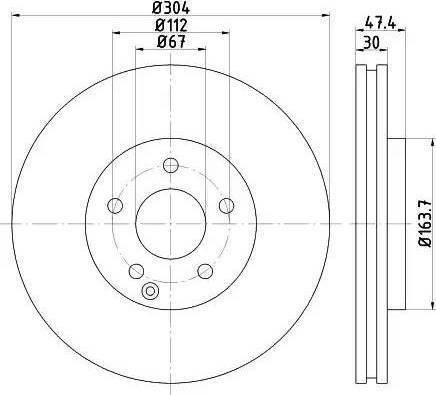 HELLA 8DD 355 121-191 - Тормозной диск autosila-amz.com