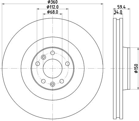 HELLA 8DD 355 128-091 - Тормозной диск autosila-amz.com