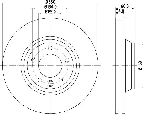 HELLA 8DD 355 128-071 - Тормозной диск autosila-amz.com