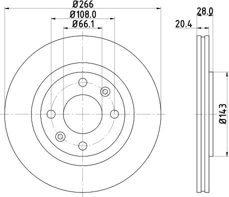 HELLA 8DD 355 123-961 - Тормозной диск autosila-amz.com