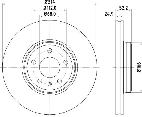 HELLA 8DD 355 123-931 - Тормозной диск autosila-amz.com