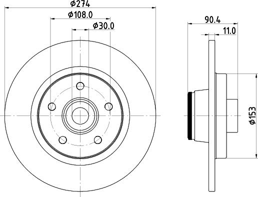 HELLA 8DD 355 123-421 - Тормозной диск autosila-amz.com