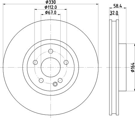 HELLA 8DD 355 123-501 - Тормозной диск autosila-amz.com