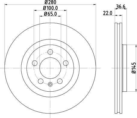 HELLA 8DD 355 123-521 - Тормозной диск autosila-amz.com