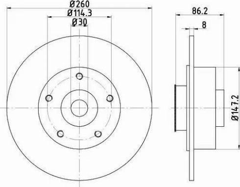 HELLA 8DD 355 120-081 - Тормозной диск autosila-amz.com