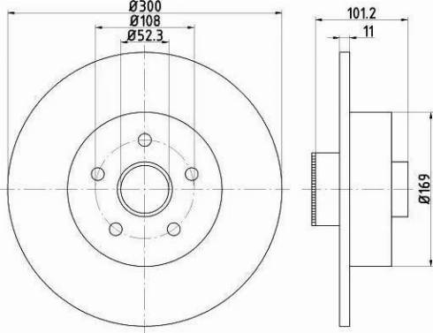 HELLA 8DD 355 120-121 - Тормозной диск autosila-amz.com