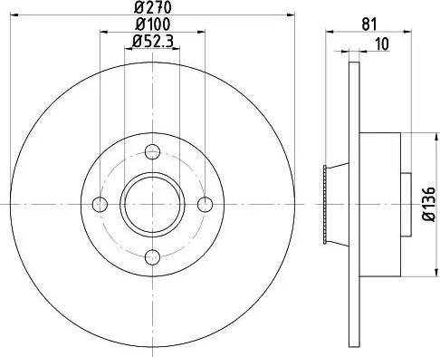 HELLA 8DD 355 113-491 - Тормозной диск autosila-amz.com