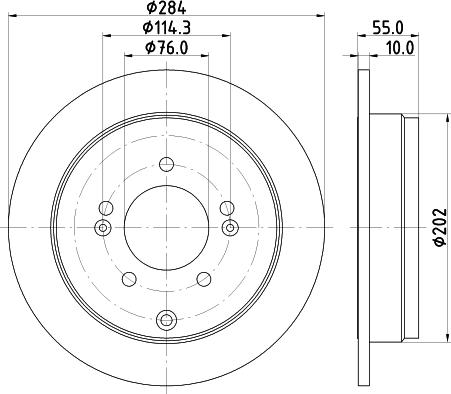 HELLA 8DD 355 122-291 - Тормозной диск autosila-amz.com