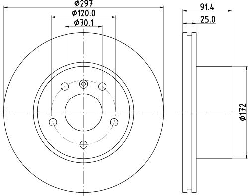 HELLA 8DD 355 122-712 - Тормозной диск autosila-amz.com