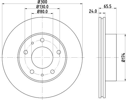 HELLA 8DD 355 127-821 - Тормозной диск autosila-amz.com