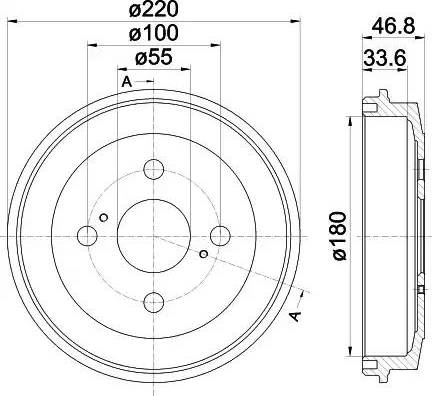 HELLA 8DT 355 301-931 - Тормозной барабан autosila-amz.com