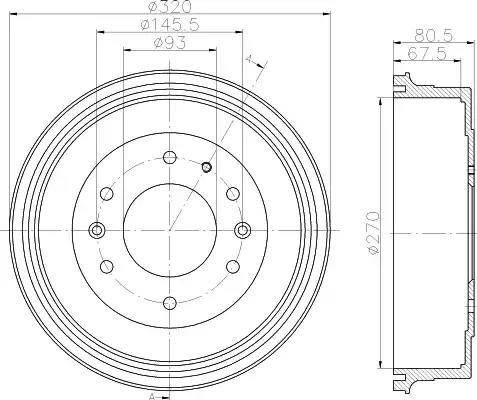 HELLA 8DT 355 301-051 - Тормозной барабан autosila-amz.com