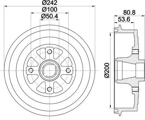 HELLA 8DT 355 301-801 - Тормозной барабан autosila-amz.com