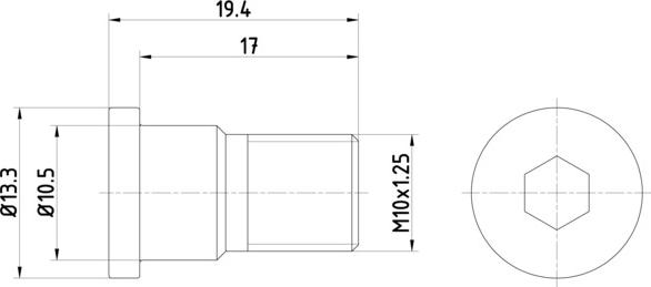 HELLA 8DZ 355 209-071 - Болт, диск тормозного механизма autosila-amz.com