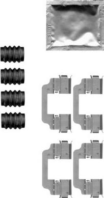 HELLA 8DZ 355 205-321 - Комплектующие для колодок дискового тормоза autosila-amz.com