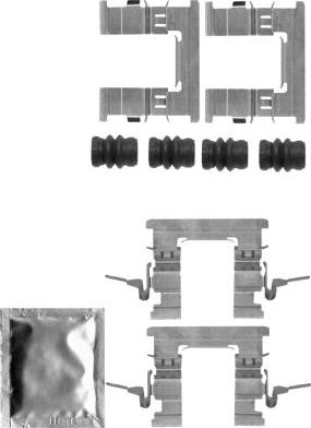 HELLA 8DZ 355 205-211 - Комплектующие для колодок дискового тормоза autosila-amz.com