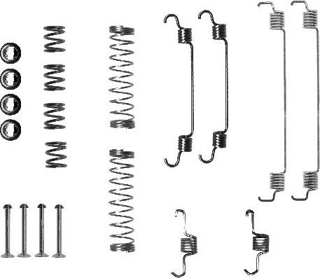 HELLA 8DZ 355 200-741 - Комплектующие, барабанный тормозной механизм autosila-amz.com