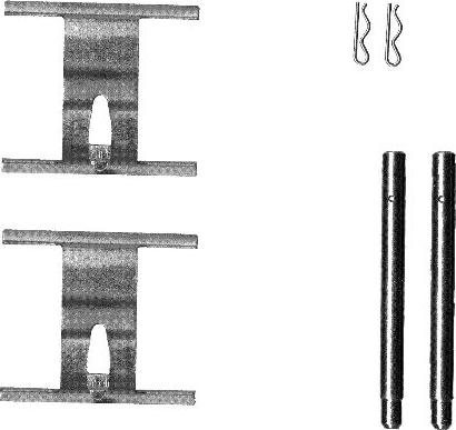 HELLA 8DZ 355 203-191 - Комплектующие для колодок дискового тормоза autosila-amz.com