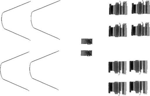 HELLA 8DZ 355 203-161 - Комплектующие для колодок дискового тормоза autosila-amz.com