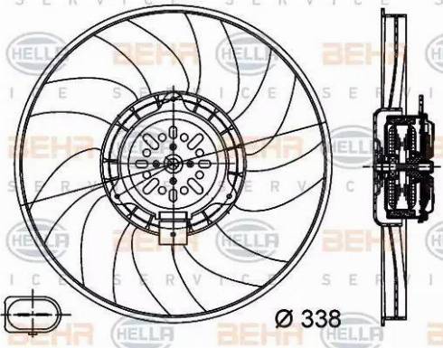 HELLA 8EW 351 044-361 - Вентилятор, охлаждение двигателя autosila-amz.com