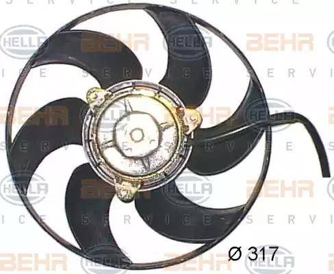HELLA 8EW 351 044-201 - Вентилятор, охлаждение двигателя autosila-amz.com