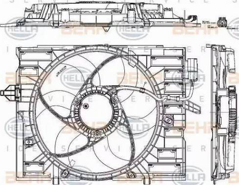 HELLA 8EW 351 040-481 - Вентилятор, охлаждение двигателя autosila-amz.com