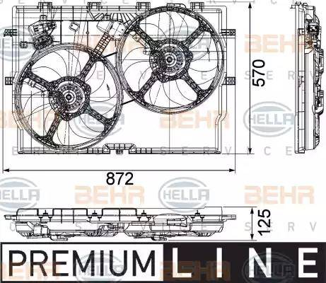 HELLA 8EW 351 040-621 - Вентилятор, охлаждение двигателя autosila-amz.com