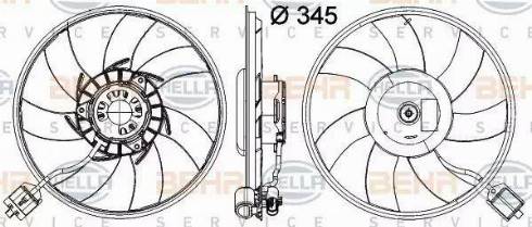 HELLA 8EW 351 041-481 - Вентилятор, охлаждение двигателя autosila-amz.com