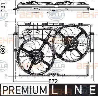 HELLA 8EW 351 041-431 - Вентилятор, охлаждение двигателя autosila-amz.com