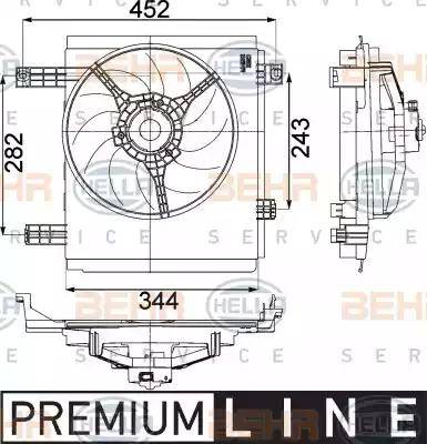 HELLA 8EW 351 041-251 - Вентилятор, охлаждение двигателя autosila-amz.com