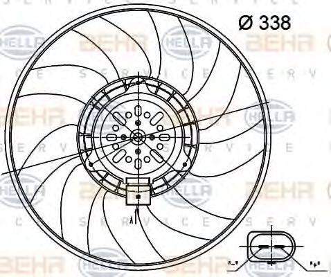 HELLA 8EW 351 000-481 - Вентилятор, охлаждение двигателя autosila-amz.com