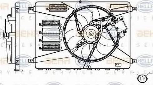 HELLA 8EW 351 000-371 - Вентилятор, охлаждение двигателя autosila-amz.com