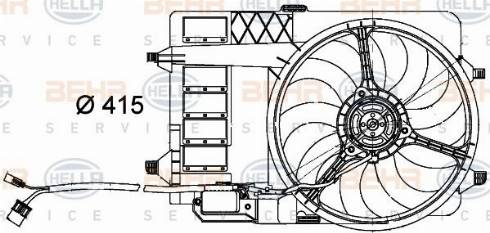 HELLA 8EW 351 000-294 - Вентилятор, охлаждение двигателя autosila-amz.com