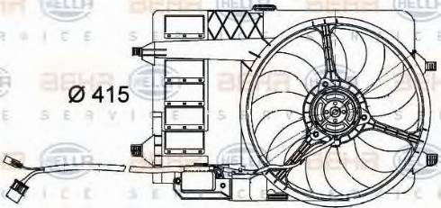 HELLA 8EW 351 000-291 - Вентилятор, охлаждение двигателя autosila-amz.com