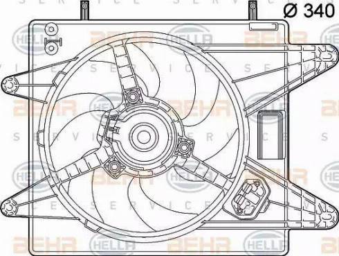 HELLA 8EW 351 039-431 - Вентилятор, охлаждение двигателя autosila-amz.com