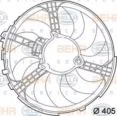 HELLA 8EW 351 039-561 - Вентилятор, охлаждение двигателя autosila-amz.com