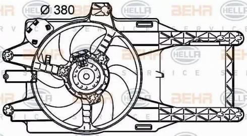 HELLA 8EW 351 039-501 - Вентилятор, охлаждение двигателя autosila-amz.com
