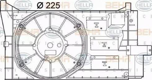 HELLA 8EW 351 039-631 - Вентилятор, охлаждение двигателя autosila-amz.com