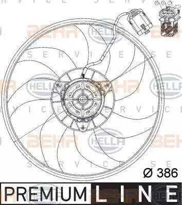 HELLA 8EW 351 039-701 - Вентилятор, охлаждение двигателя autosila-amz.com