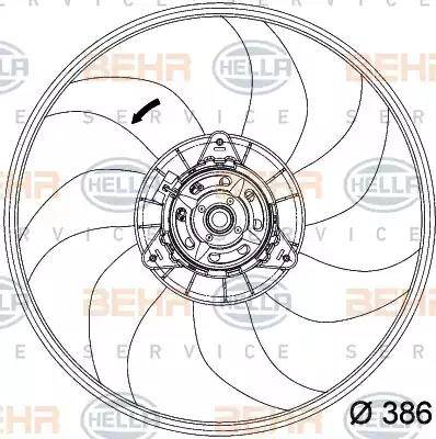 HELLA 8EW 351 034-291 - Вентилятор, охлаждение двигателя autosila-amz.com