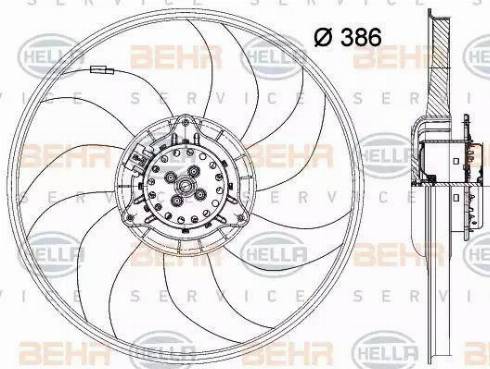 HELLA 8EW 351 150-671 - Вентилятор, охлаждение двигателя autosila-amz.com