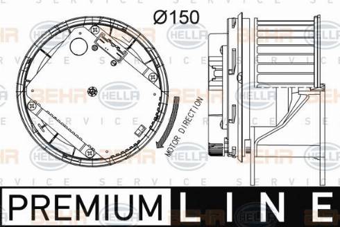 HELLA 8EW 351 151-011 - Вентилятор салона autosila-amz.com